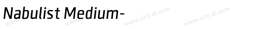 Nabulist Medium字体转换